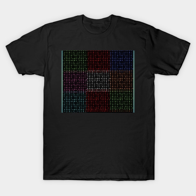 checkered pattern with dots of various colors inside T-Shirt by JENNEFTRUST